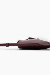 Loventa Shoulder Bag with Belt Detail Eleanor Dark Claret Red