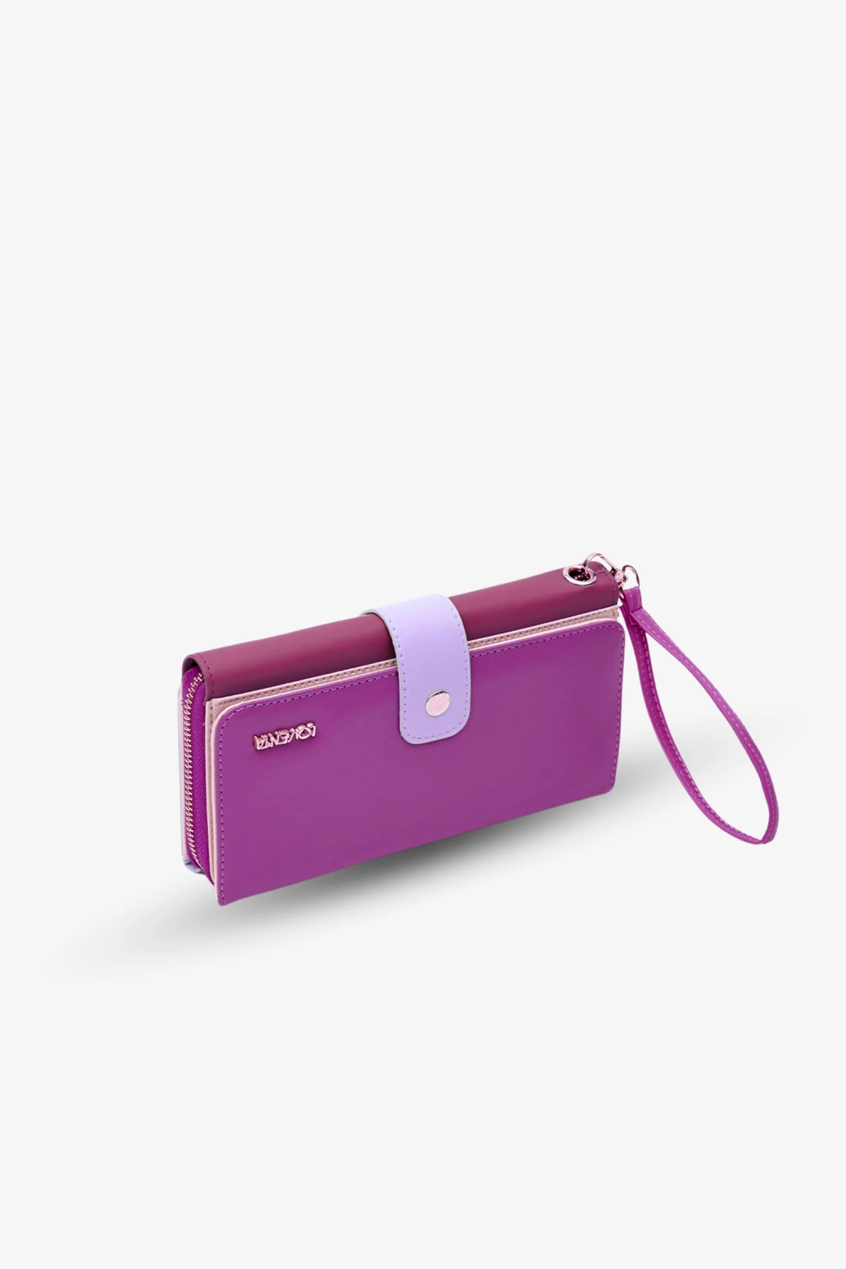 Loventa XL Renkli Cüzdan ve Clutch - Mix Mor