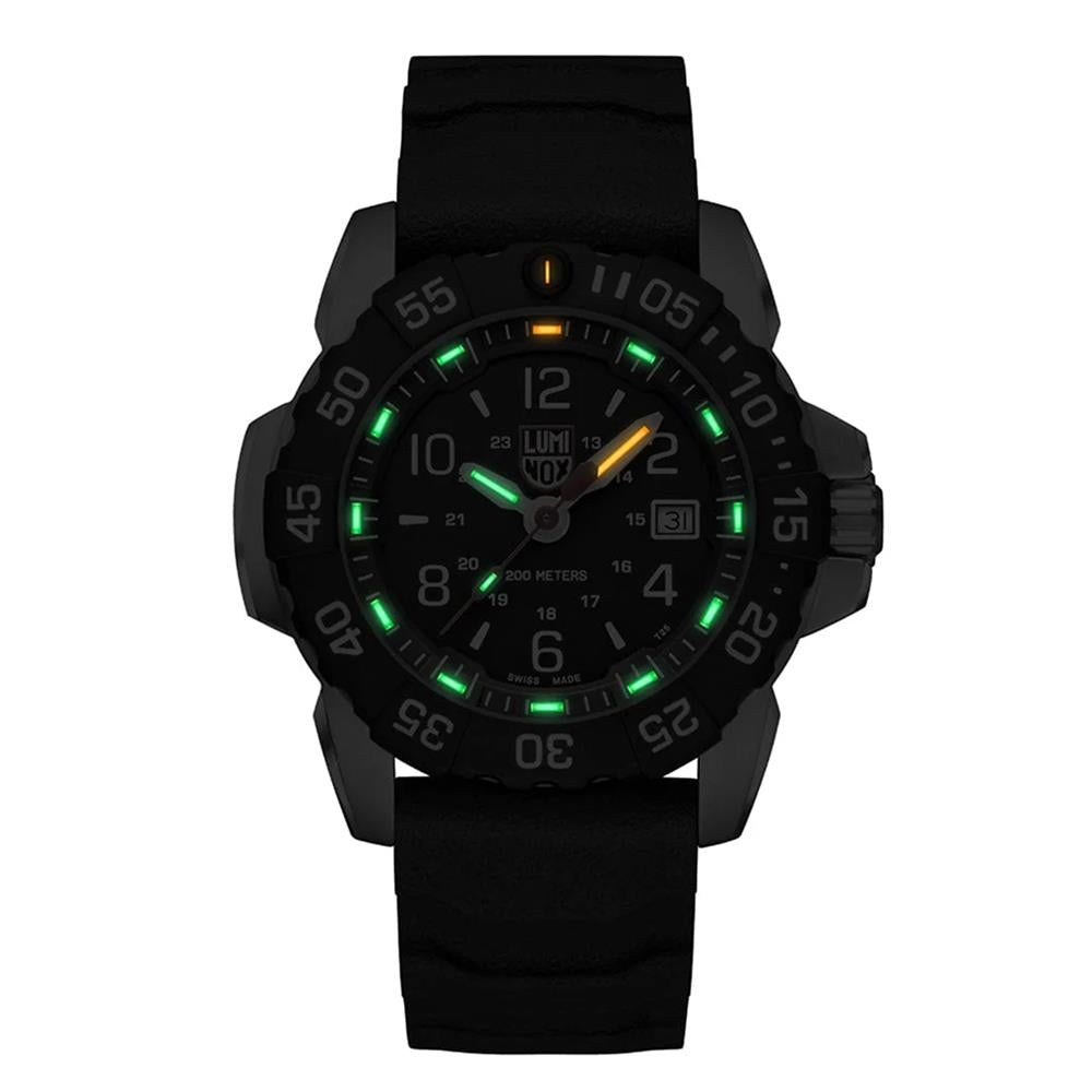 LUMINOX XS.3251.CB NAVY SEAL RUBBER - STEEL - CARBONOX™ (RSC) - (İsviçre Üretimi Ronda 715 Mekanizmalı) Erkek Kol Saati