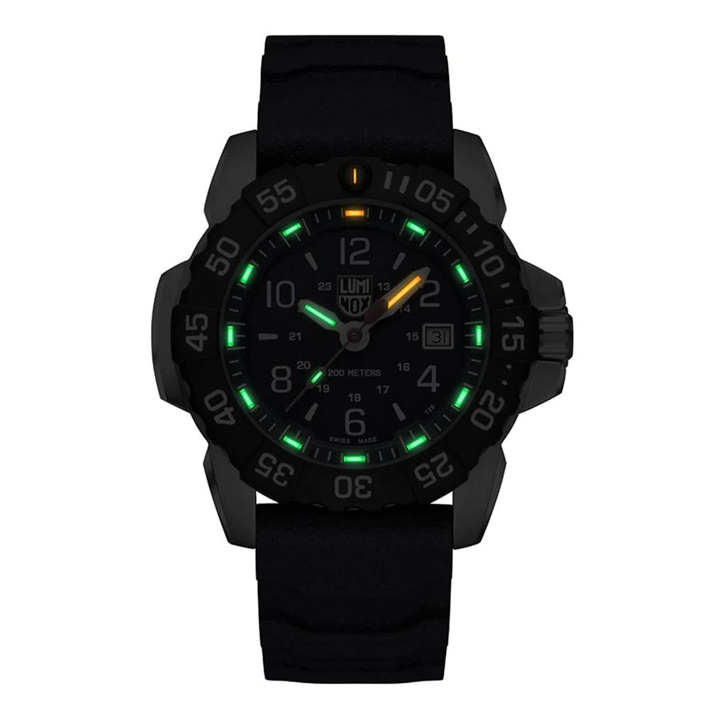 LUMINOX XS.3253.CB NAVY SEAL RUBBER - STEEL - CARBONOX™ (RSC) - (İsviçre Üretimi Ronda 715 Mekanizmalı) Erkek Kol Saati