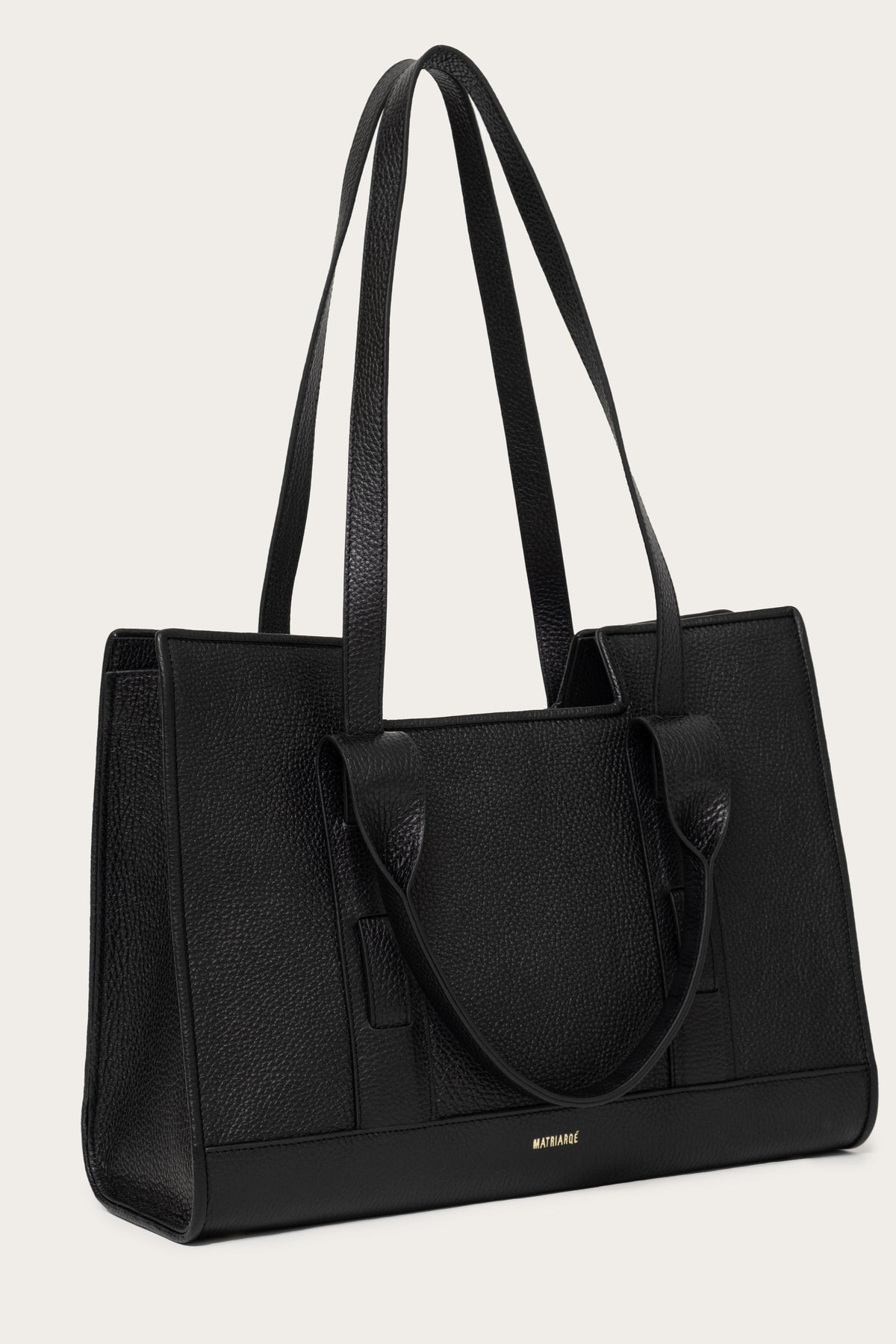 Matriarqe Magna Tote Bag in Leather - Black