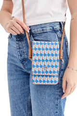 Dellel Deri Blue Helion Phone Bag