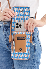 Dellel Deri Blue Helion Phone Bag