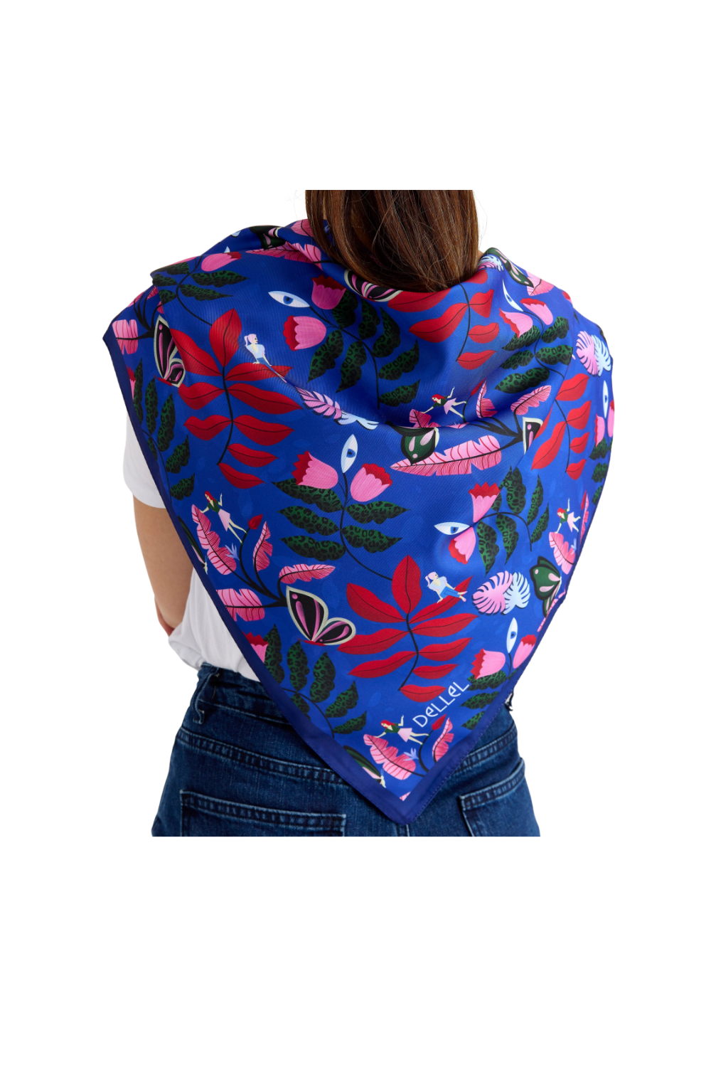Dellel Deri Blue Imagine A Forest Scarf