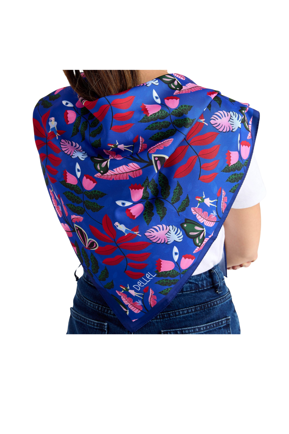 Dellel Deri Blue Imagine A Forest Scarf