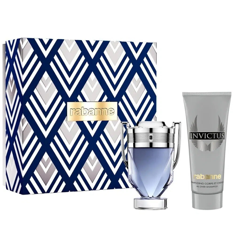 Paco Rabanne Invictus EDT 100 ml + All Over Shampoo 100 ml Men's Perfume Set