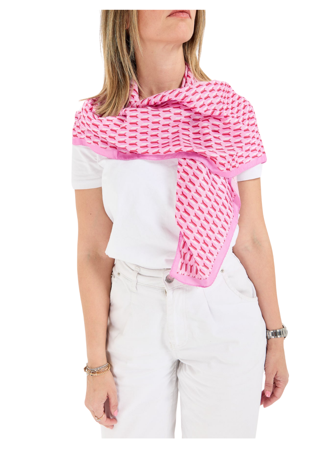 Dellel Deri Pink Freesia Scarf
