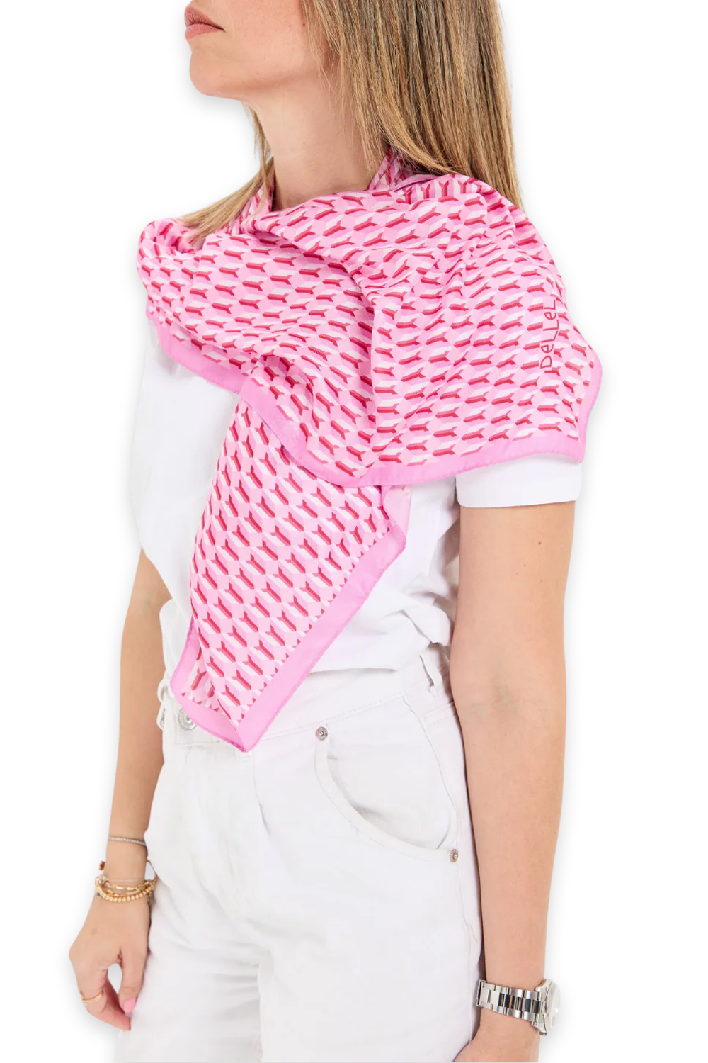 Dellel Deri Pink Freesia Scarf