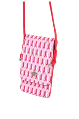 Dellel Deri Pink Helion Phone Bag