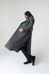 Peploum Adele Herringbone Coat