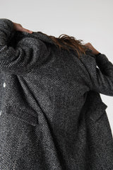 Peploum Adele Herringbone Coat