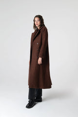 Peploum Adele Herringbone Coat Tile