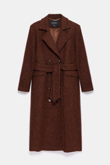 Peploum Adele Herringbone Coat Tile