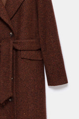 Peploum Adele Herringbone Coat Tile