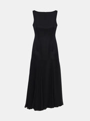 Peploum Lohan Textured Tweed Chiffon Dress