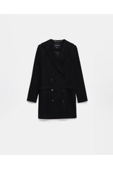 peploum Mary Lacy Pinstripe Jacket - Black