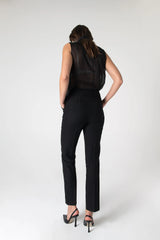 Peploum Mary Lacy Slim Fit Pantolon - Siyah