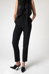 Peploum Mary Lacy Slim Fit Pantolon - Siyah