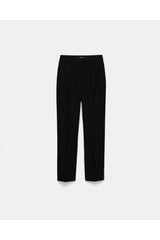peploum Mary Lacy Slim Fit Trousers - Black