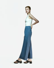 Peploum Nomi Trousers in Denim Blue