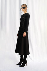 Peploum Regina Maxi Siyah Elbise
