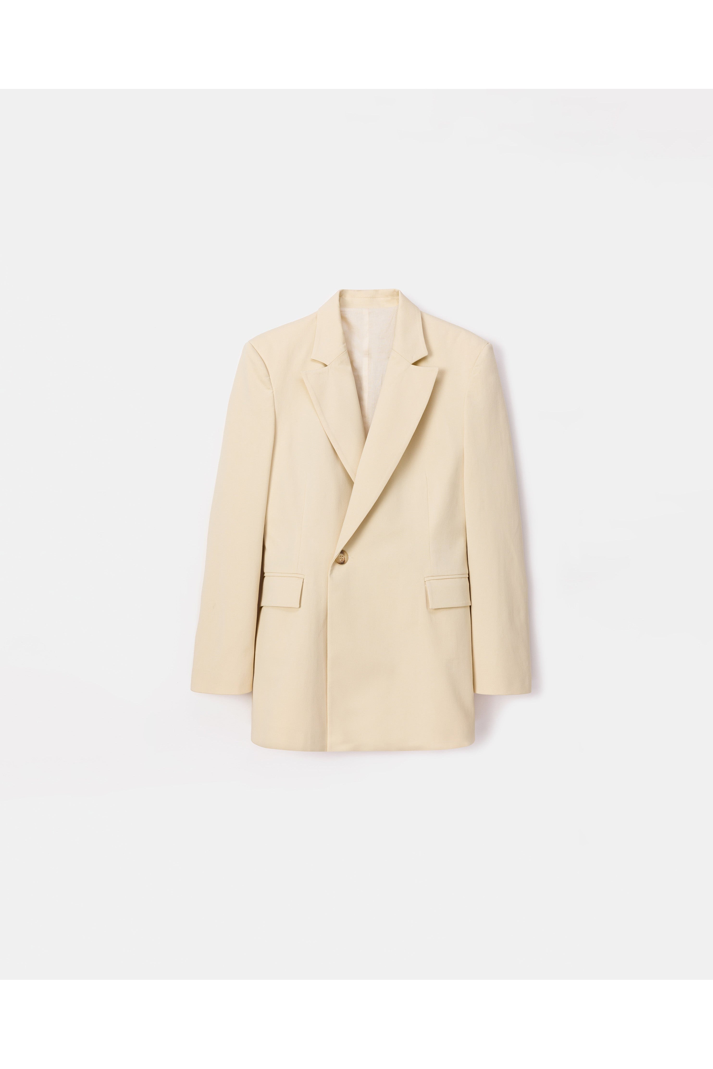 peploum Toba Jacket in Eggnog Yellow