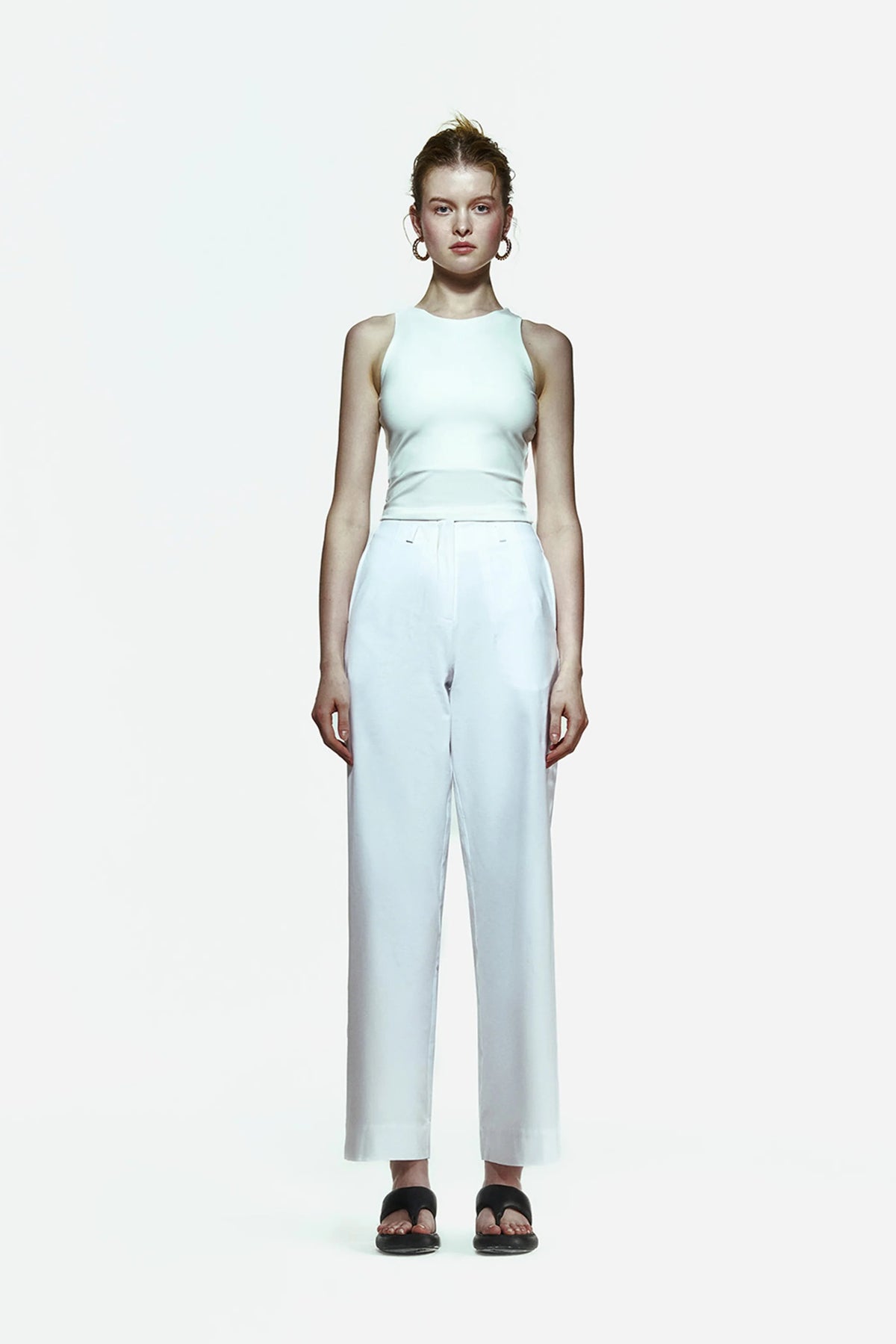 Peploum Toba Trousers in Coral White