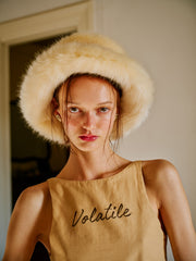 WAYT Polunin Buttery Beige Faux Fur Şapka