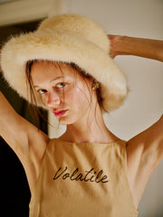 WAYT Polunin Buttery Beige Faux Fur Şapka