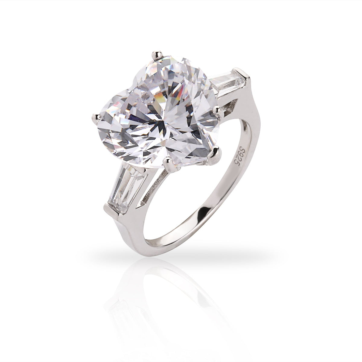 SooSilkyGems HEART SOLITAIRE RING