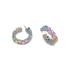 SooSilkyGems RAINBOW MINI HOOP EARRINGS