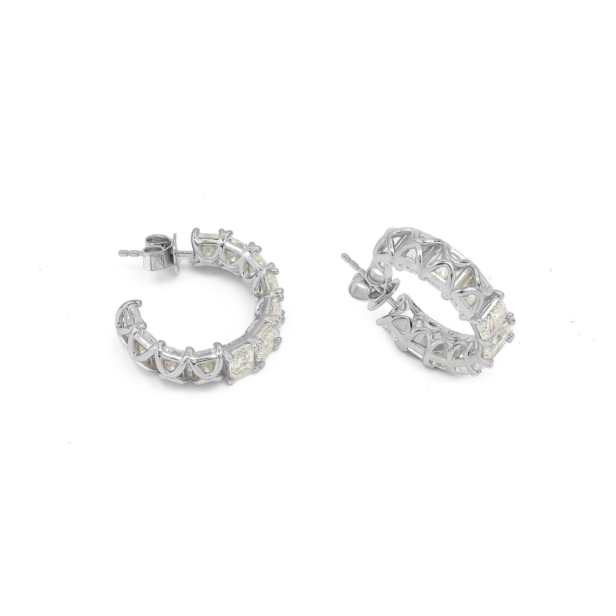 SooSilkyGems ALL BAGUETTE MINI HOOP EARRINGS