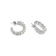SooSilkyGems ALL BAGUETTE MINI HOOP EARRINGS