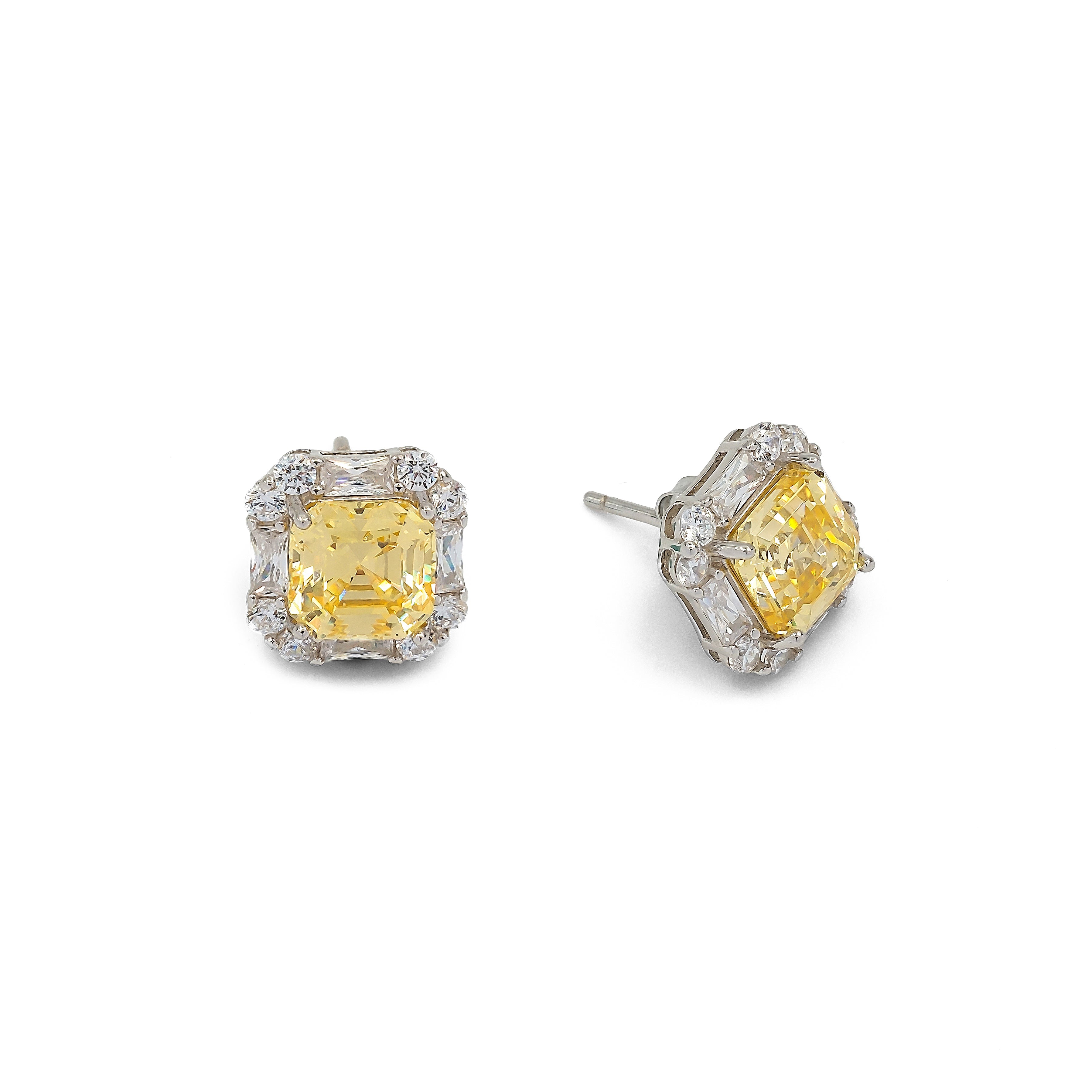 SooSilkyGems PAVE CUSHION PINK DIAMOND EARRINGS