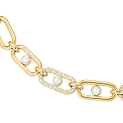 Rosefield JBPLG.J1296 Altın Renk Modern İnci Bağlantı Çelik Bileklik