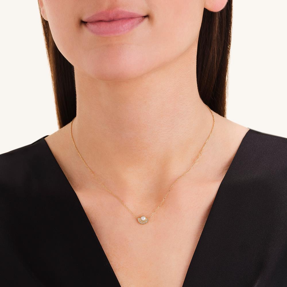 Rosefield JNPCG.J1292 Altın Renk Modern İnci Çember  Çelik Kolye