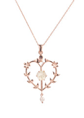 Chaseldor Scarlett Rosegold Silver Necklace