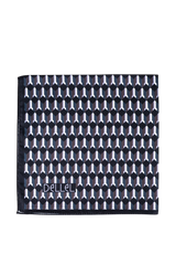 Dellel Deri Siyah Monogram Fular