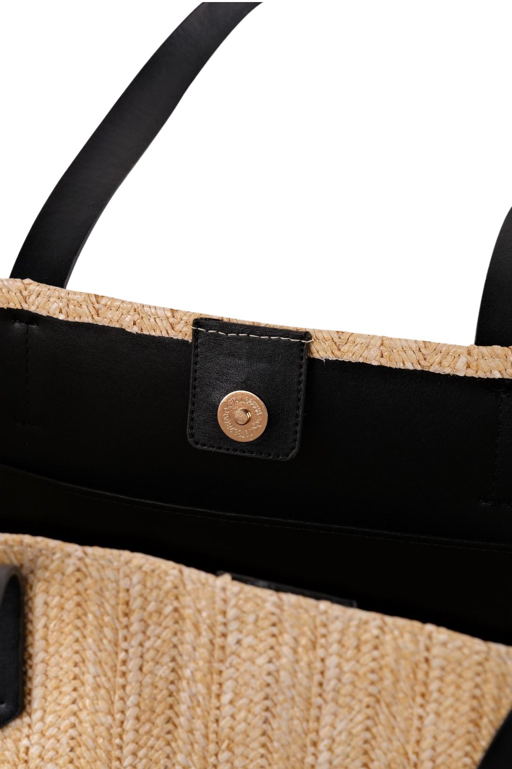 Dellel Deri Black Wicky Straw Bag