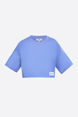 Wear Three Points Blue Weekend Crop T-shirt