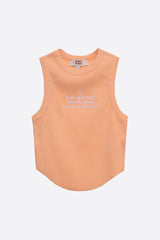 Wear Three Points Salmon Infinity Crop Camisole