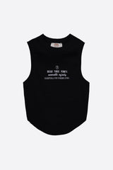 Wear Three Points Black Infinity Crop Camisole
