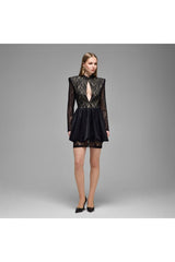 Studio Norn Runa Cut-out Detailed & Balloon Skirt Lace Dress