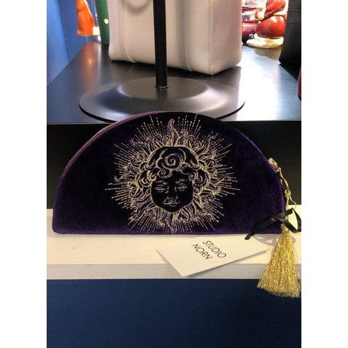 Studio Norn Velvet Embroidery Purse with Custom-made Logo