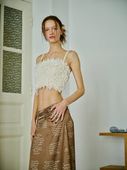 WAYT The Royal Ballet Feather-Textured Open-Back Top