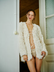 WAYT Impresario Feather-Textured Ceket