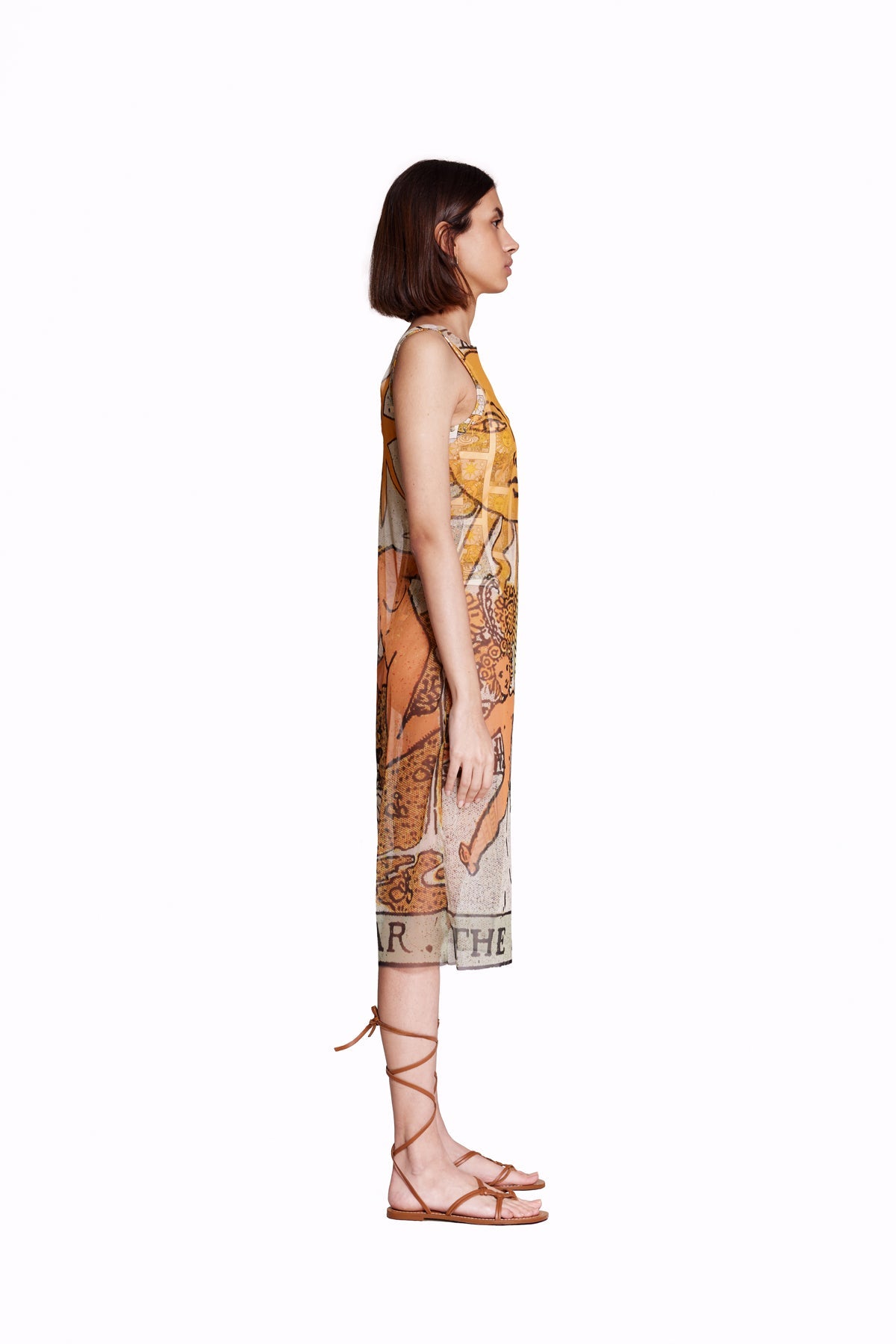 WAYT Tarot Print Mesh Dress