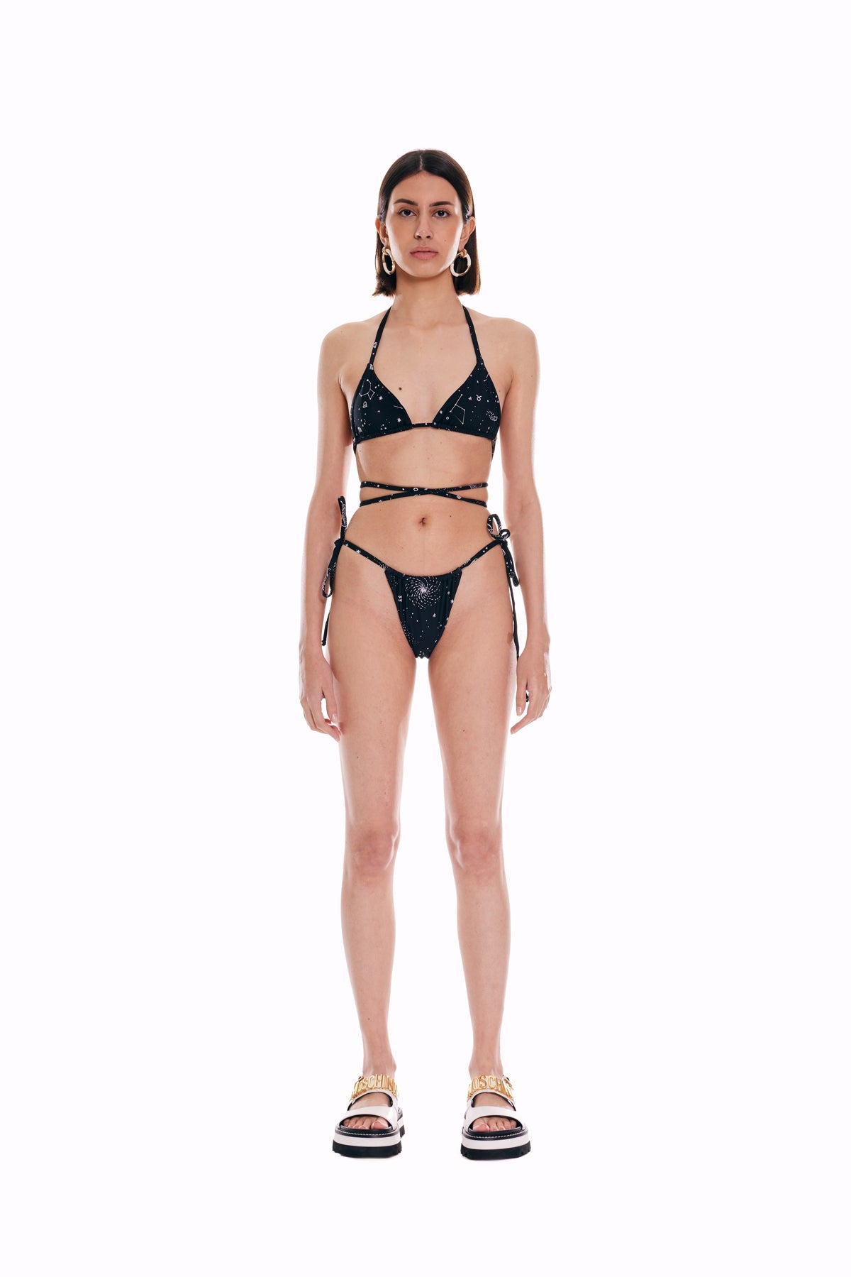 WAYT Space Babe Celestial and Zodiac Print Recycled Bikini Bottom