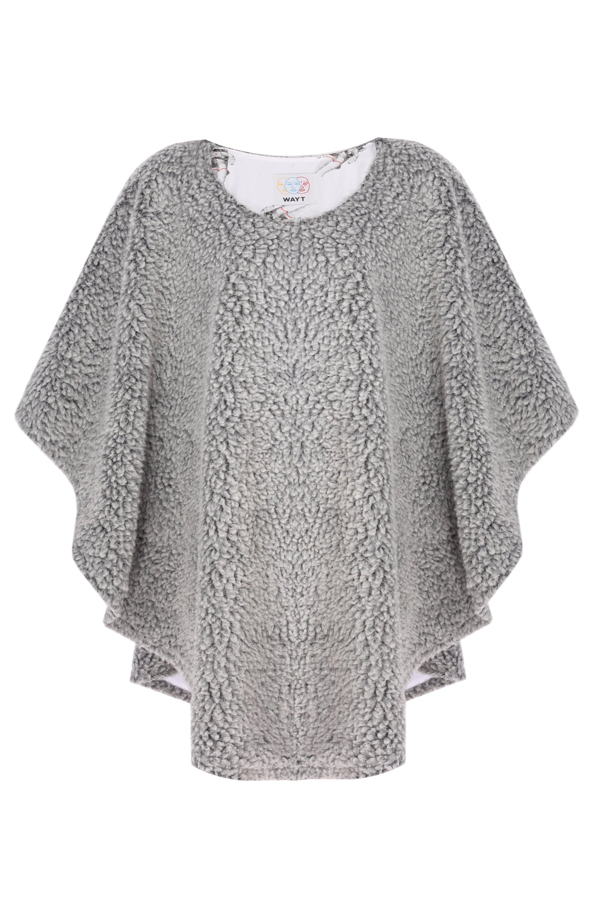 WAYT Cosmonaut Double Sided Faux Fur Poncho