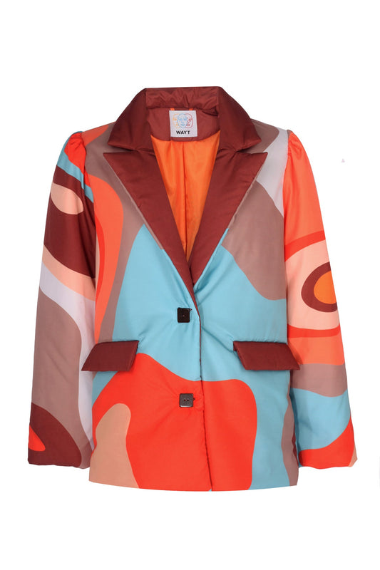 Mars Print Puffer Jacket